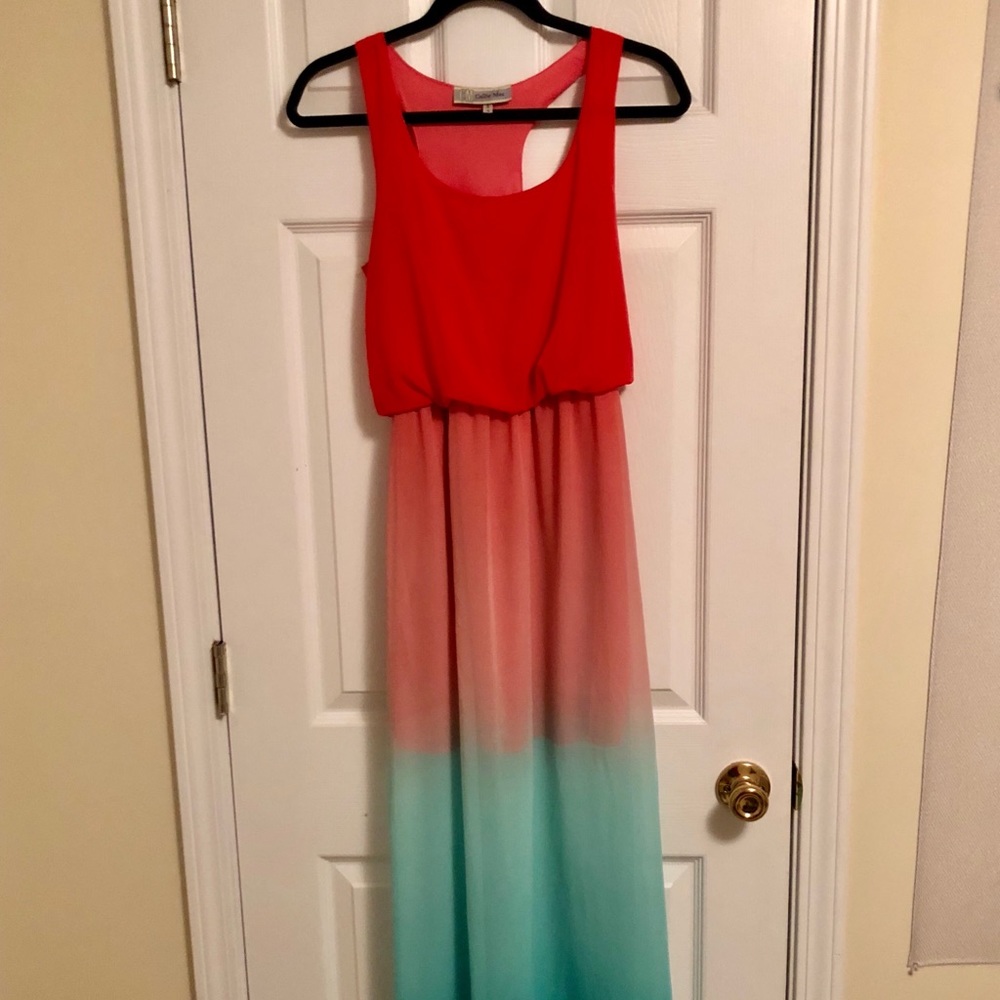 ☘️☘️ Cotton candy shear skirt maxi dress - Picture 1 of 6